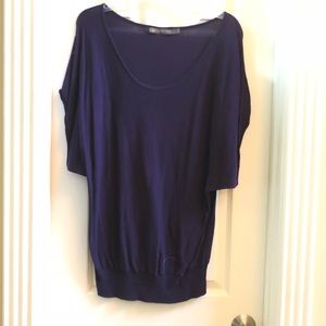 Eggplant light weight short sleeve sweater XL